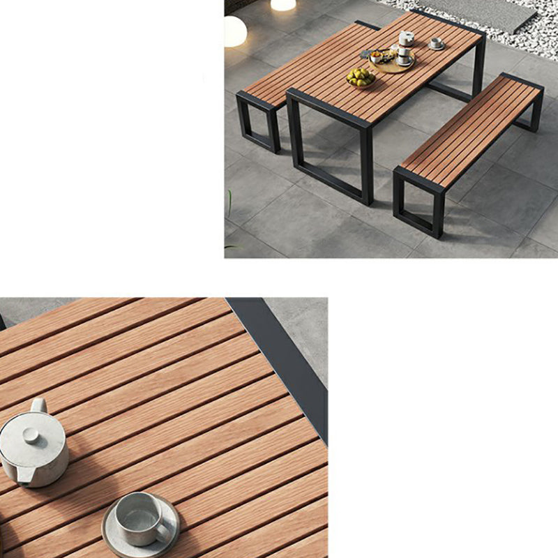 Modern 1/3/5/7 Pieces Rectangular Picnic Table Manufactured Wood Dining Picnic Table