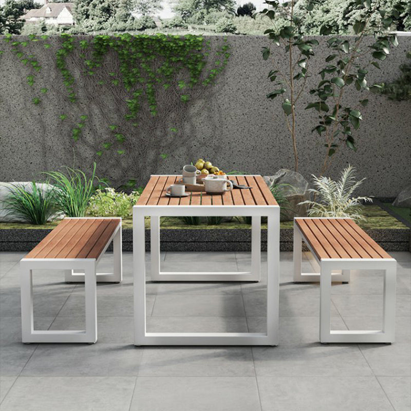 Modern 1/3/5/7 Pieces Rectangular Picnic Table Manufactured Wood Dining Picnic Table