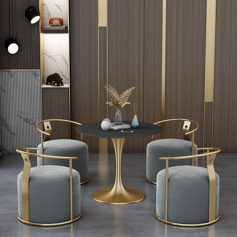 Glossy Black Dinette Set for Home 1/2/4/5 Pieces Glam Dining Table Set