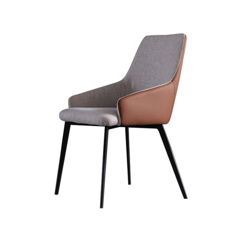 Metal Contemporary Dining Set 1/2/3 Pieces Black Stone Dining Table with Padded Chairs