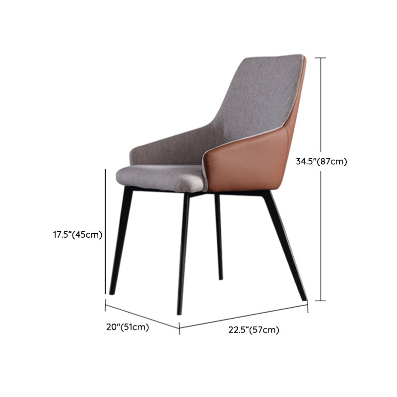 Metal Contemporary Dining Set 1/2/3 Pieces Black Stone Dining Table with Padded Chairs