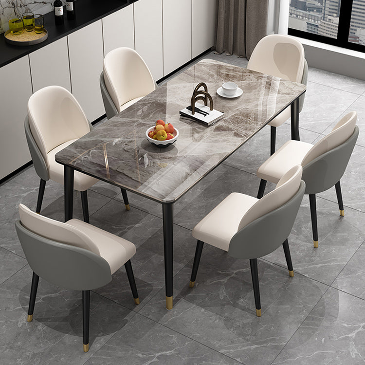 Modern 1/2/5/7 Pieces Dining Set Rectangle Faux Marble Dining Table for Dining Room