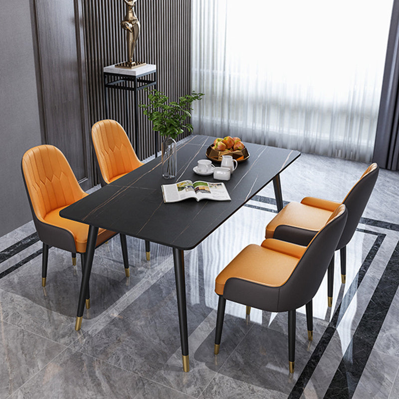 Modern 1/2/5/6/7 Pieces Dining Set Rectangle Stone Dining Table for Dining Room