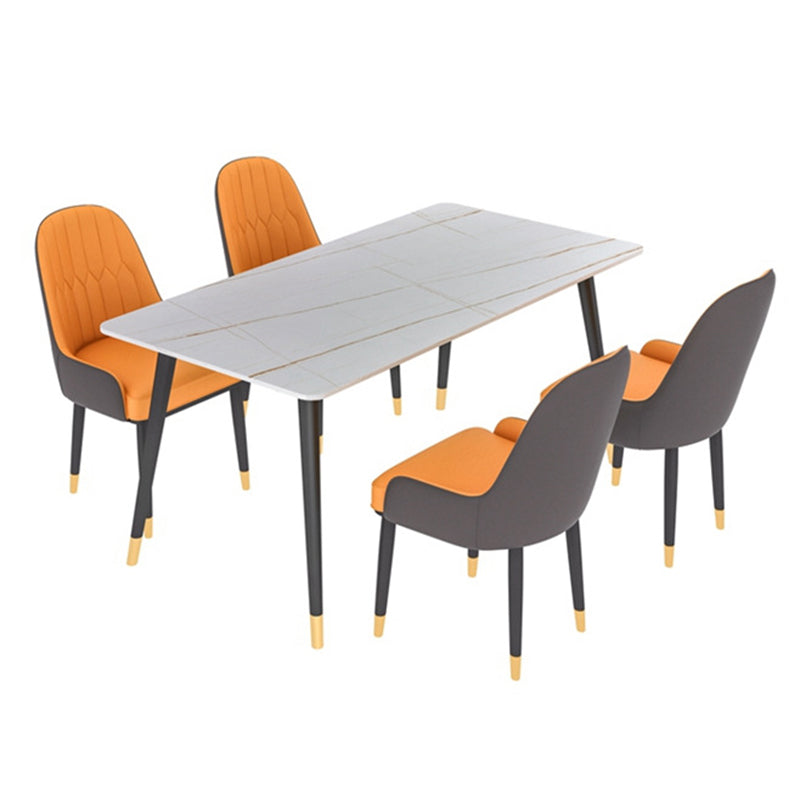 Modern 1/2/5/6/7 Pieces Dining Set Rectangle Stone Dining Table for Dining Room