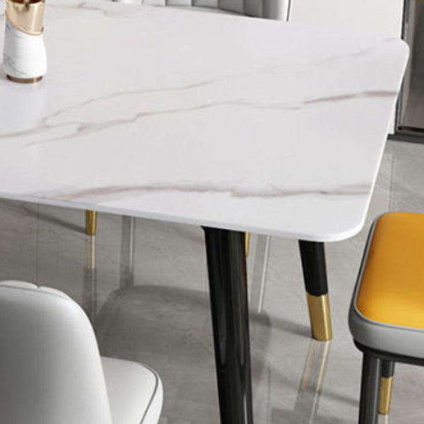 Modern 1/2/5/6/7 Pieces Dining Set Rectangle Stone Dining Table for Dining Room