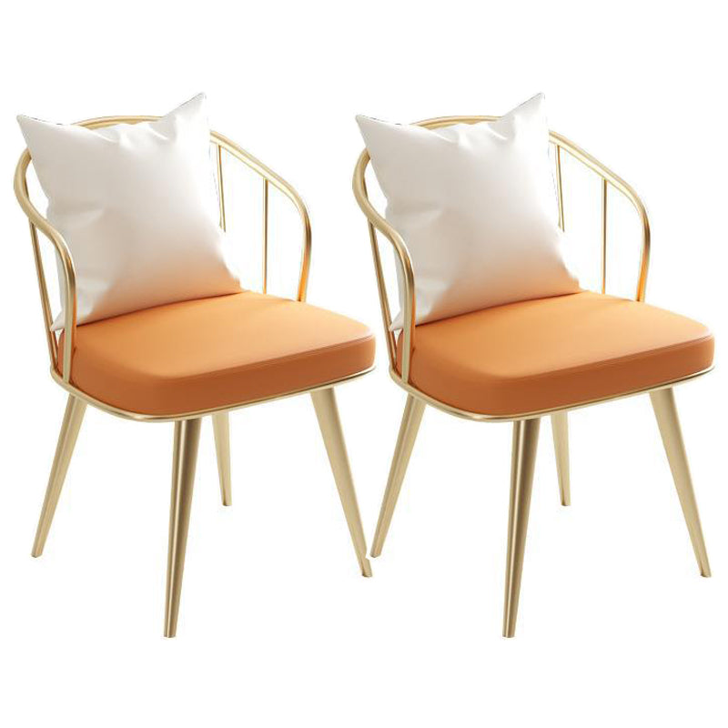 Modern Dinette Set with Metal Chairs 1/2/4/5 Pieces Glossy White Dining Table Set