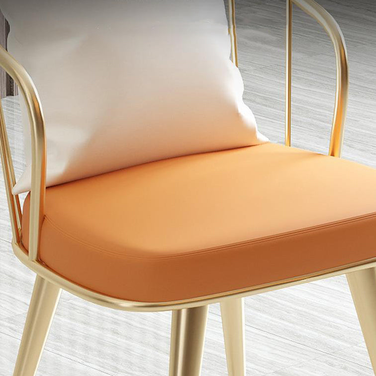 Modern Dinette Set with Metal Chairs 1/2/4/5 Pieces Glossy White Dining Table Set