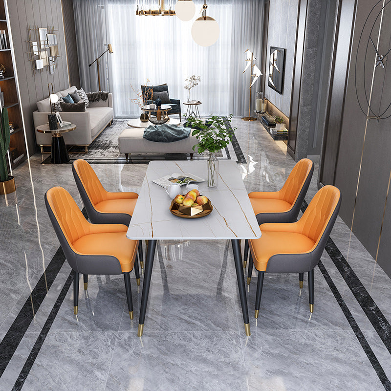 Modern 1/2/5/6/7 Pieces Dining Set Rectangle Stone Dining Table for Dining Room Cafe