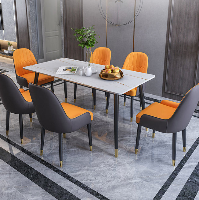 Modern 1/2/5/6/7 Pieces Dining Set Rectangle Stone Dining Table for Dining Room Cafe