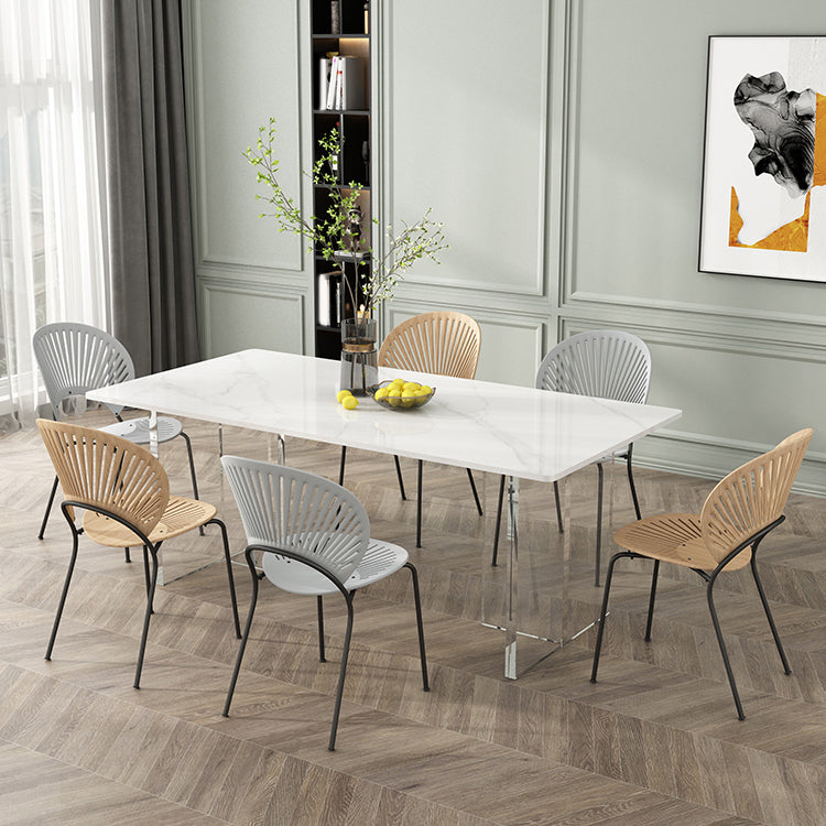 Modern 1/2/5/7 Pieces Dining Set Rectangle Stone Dining Table for Cafe