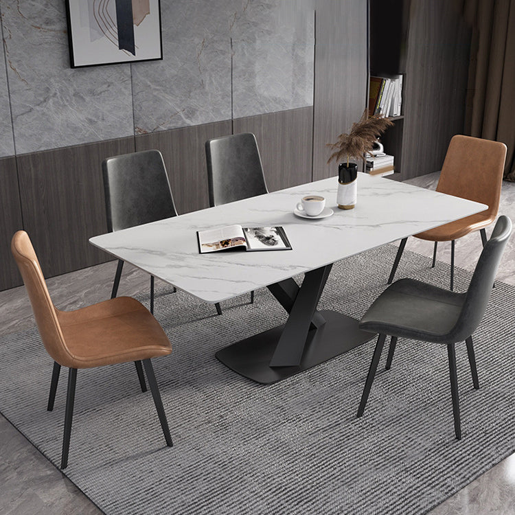 Rectangle Dining Table Set 1/2/4/5/6/7 Pieces Metal Dinette Set for Home