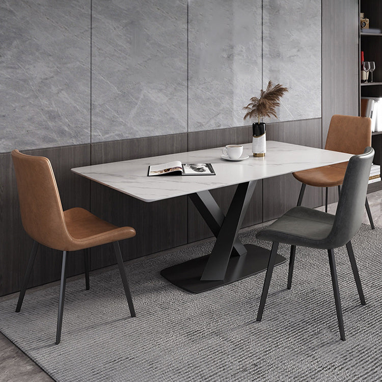 Rectangle Dining Table Set 1/2/4/5/6/7 Pieces Metal Dinette Set for Home