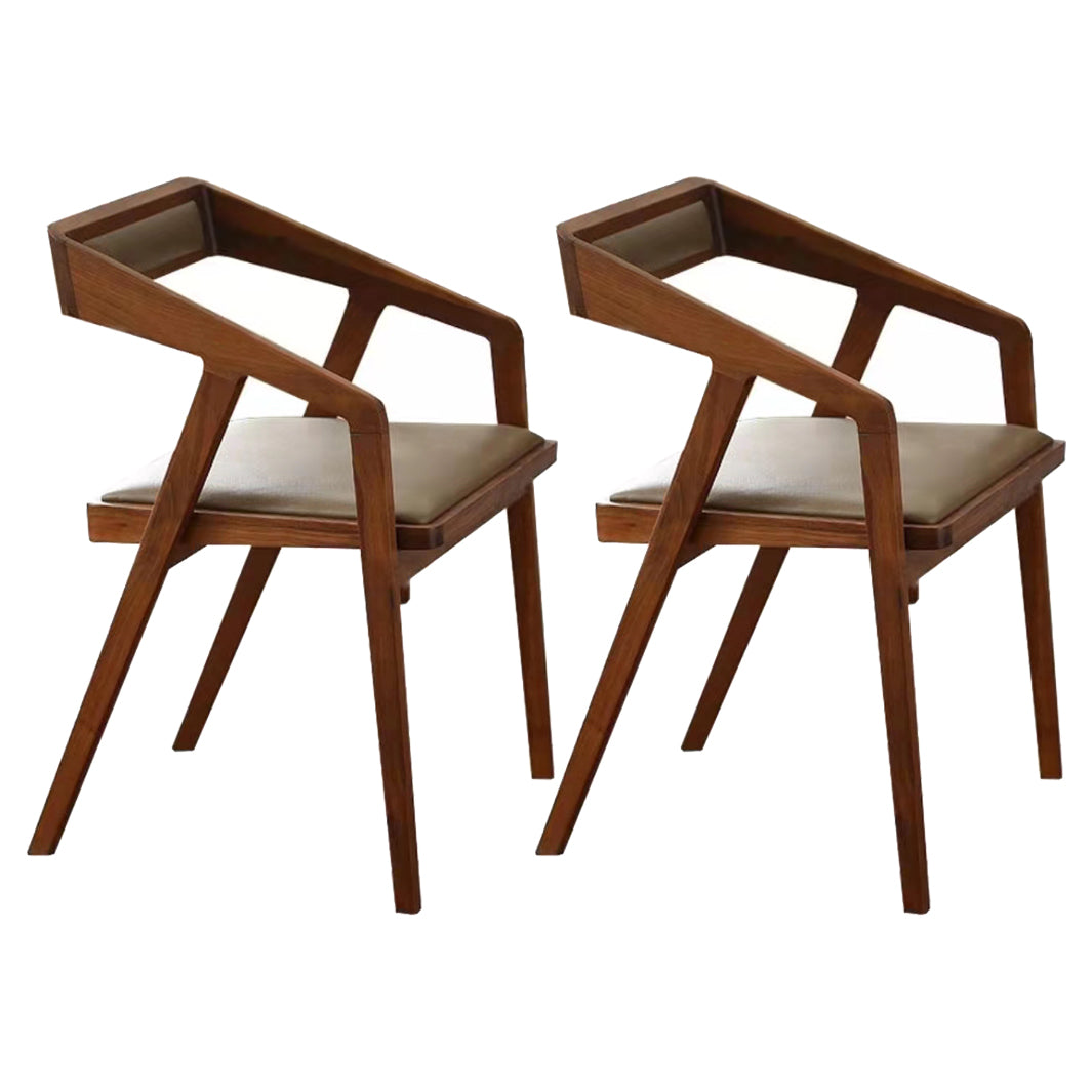 Brown Solid Wood Dining Table Set 1/2/5/7 Pieces Industrial Dinette Set for Home