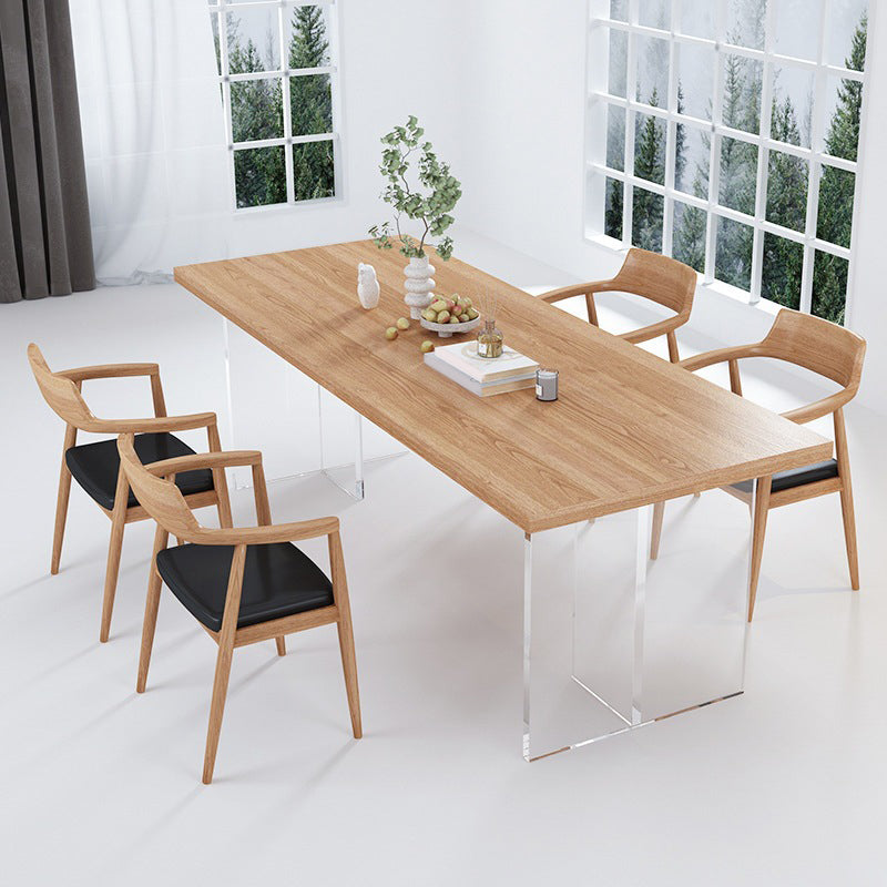 Traditional 1/3/4/5 Pieces Dining Set Rectangle Pine Wood Dining Table for Dining Room