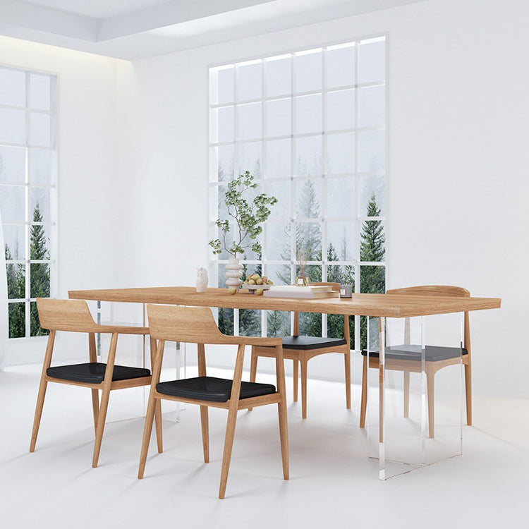 Traditional 1/3/4/5 Pieces Dining Set Rectangle Pine Wood Dining Table for Dining Room