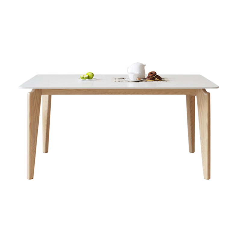 Contemporary Dining Set 1/5 Pcs Solid Wood Frame Dining Table and Chairs