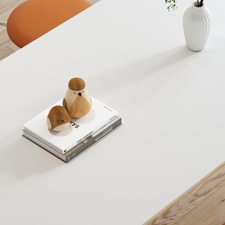 Stone Top Dining Table Set with Wooden Frame 1/4/5/7 Pieces Modern Dinette Set for Home