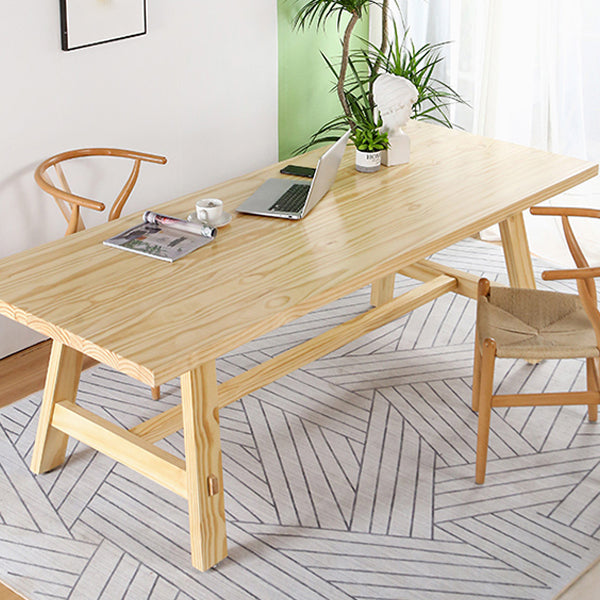 Modern Dining Set 1/3/5/6 Pcs Solid Wood Dining Table and Chairs