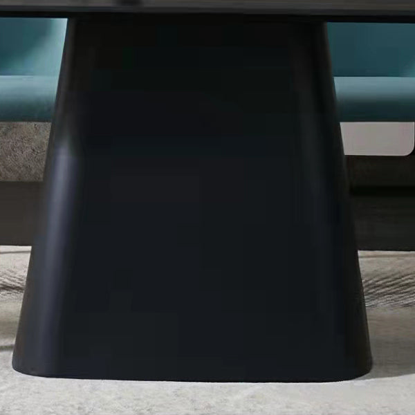 Modern Dining Set 1/4/5/7 Pcs Black Rectangle Dining Table with Upholstered Chairs