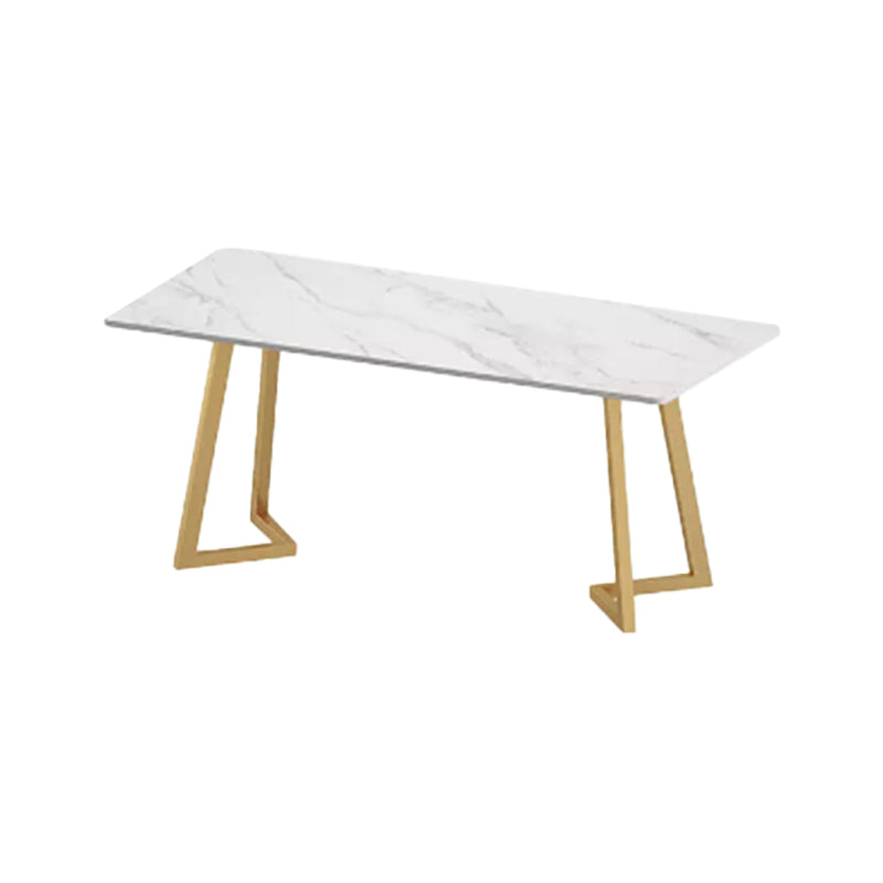 Glam Dining Table Set 1/2/7 Pcs Sintered Stone Dining Table and Upholstered Chairs