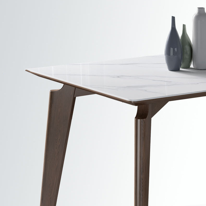 White Rectangle Dining Table Set 1/4/5 Pieces Wooden Dinette Set for Home