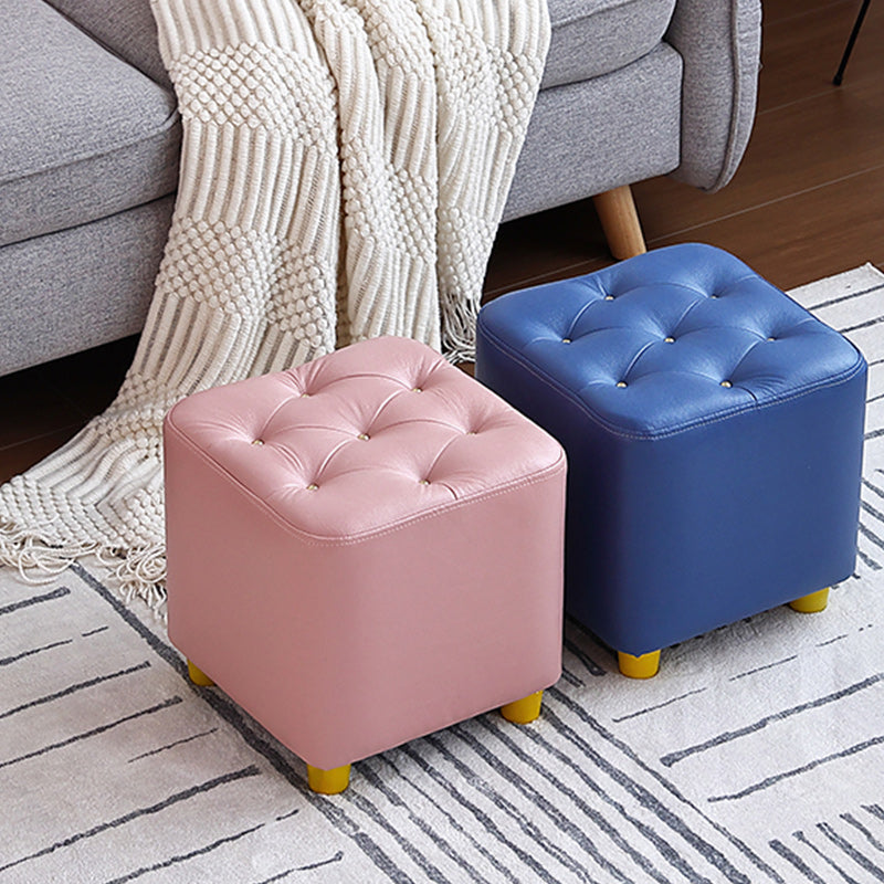 Modern Standard Pouf Water Resistant Square Cube for Home Decor