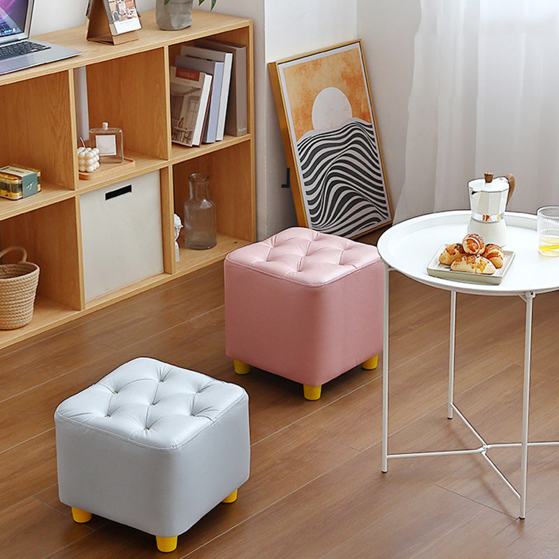 Modern Standard Pouf Water Resistant Square Cube for Home Decor