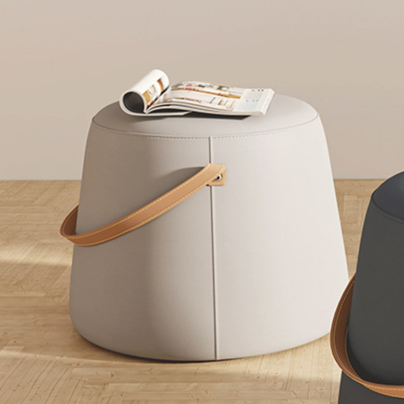 Orange Contemporary Pouf Water Resistant Pouf for Home Decoration