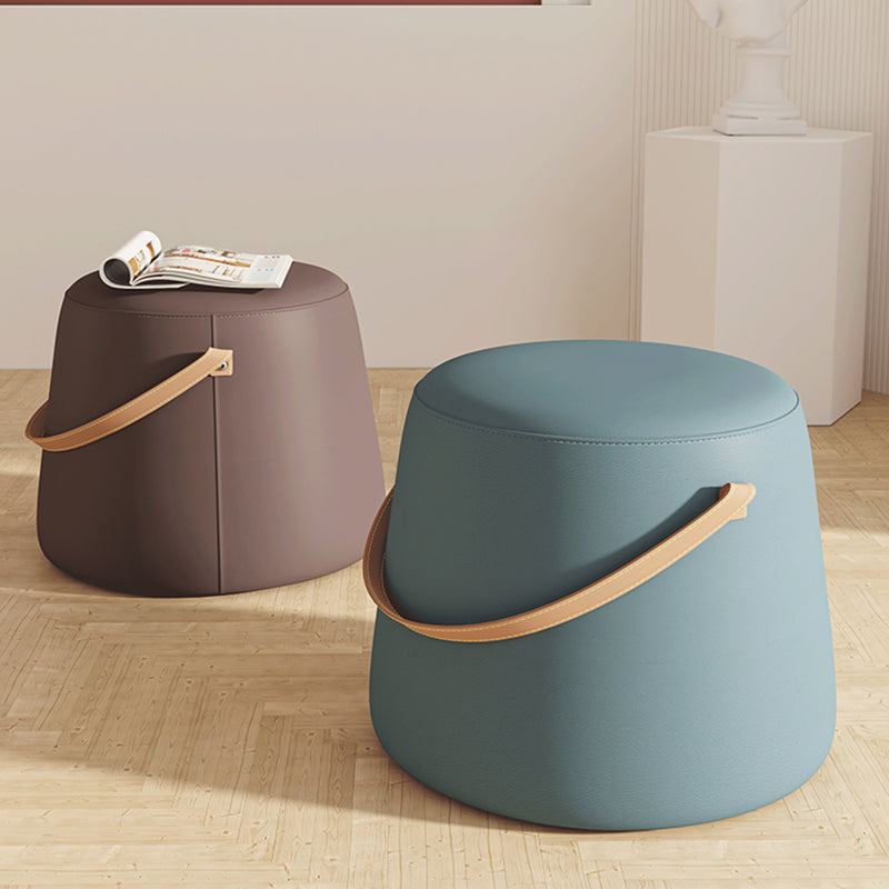 Orange Contemporary Pouf Water Resistant Pouf for Home Decoration