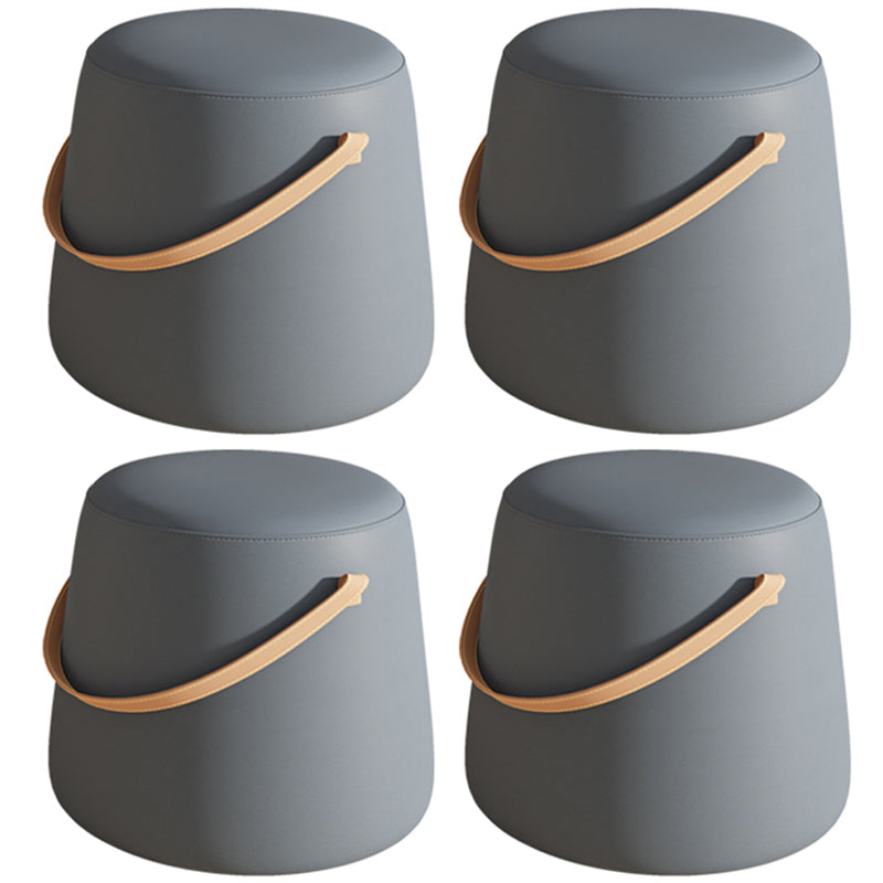 Orange Contemporary Pouf Water Resistant Pouf for Home Decoration