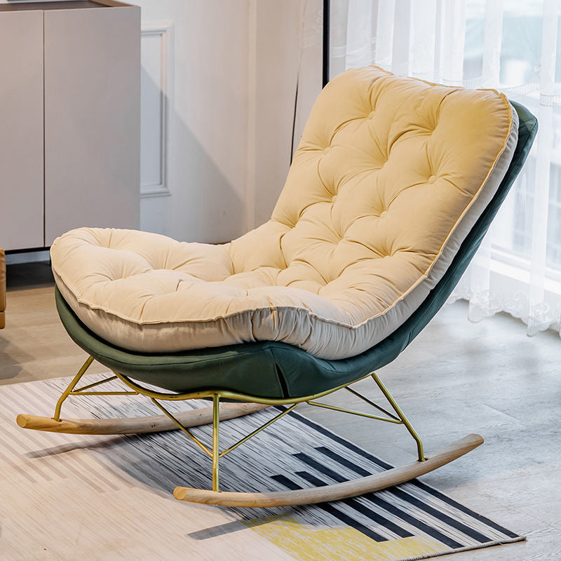 Contemporary Cushions Rocker Chair Metal Frame Spindle Rocker Chair for Home