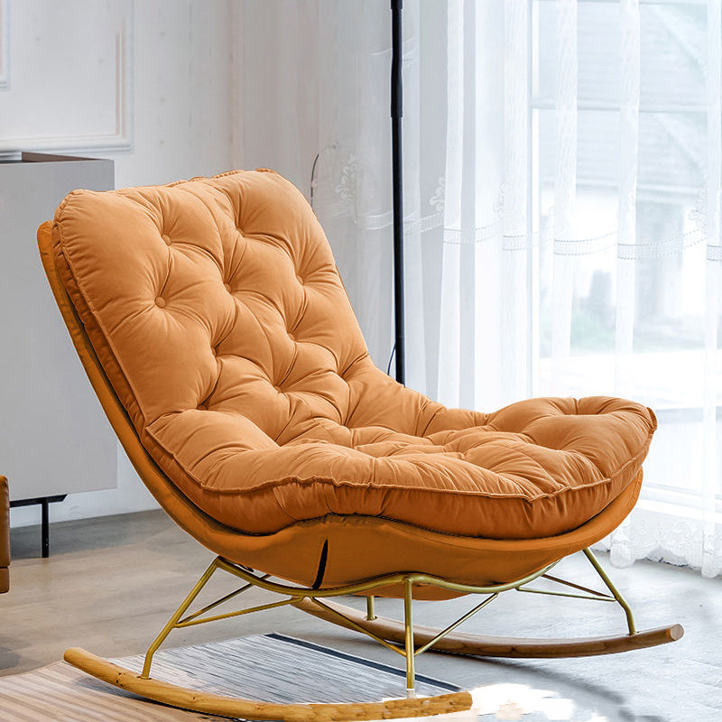 Contemporary Cushions Rocker Chair Metal Frame Spindle Rocker Chair for Home