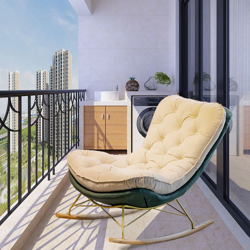 Contemporary Cushions Rocker Chair Metal Frame Spindle Rocker Chair for Home