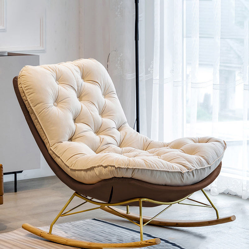 Contemporary Cushions Rocker Chair Metal Frame Spindle Rocker Chair for Home