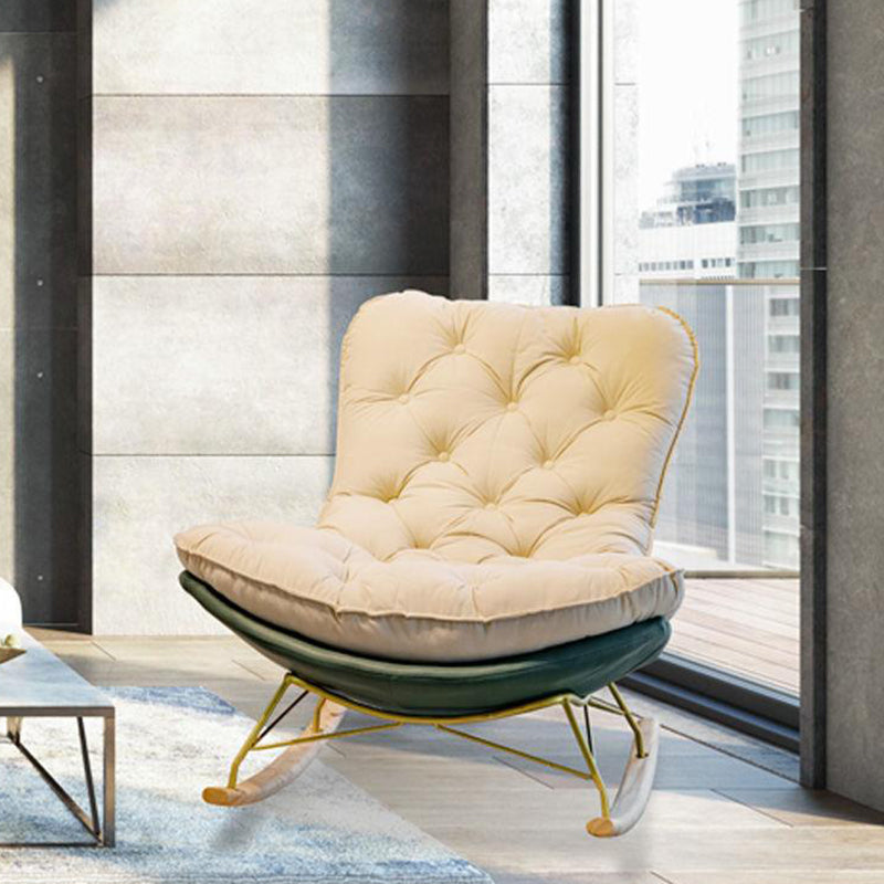 Contemporary Cushions Rocker Chair Metal Frame Spindle Rocker Chair for Home