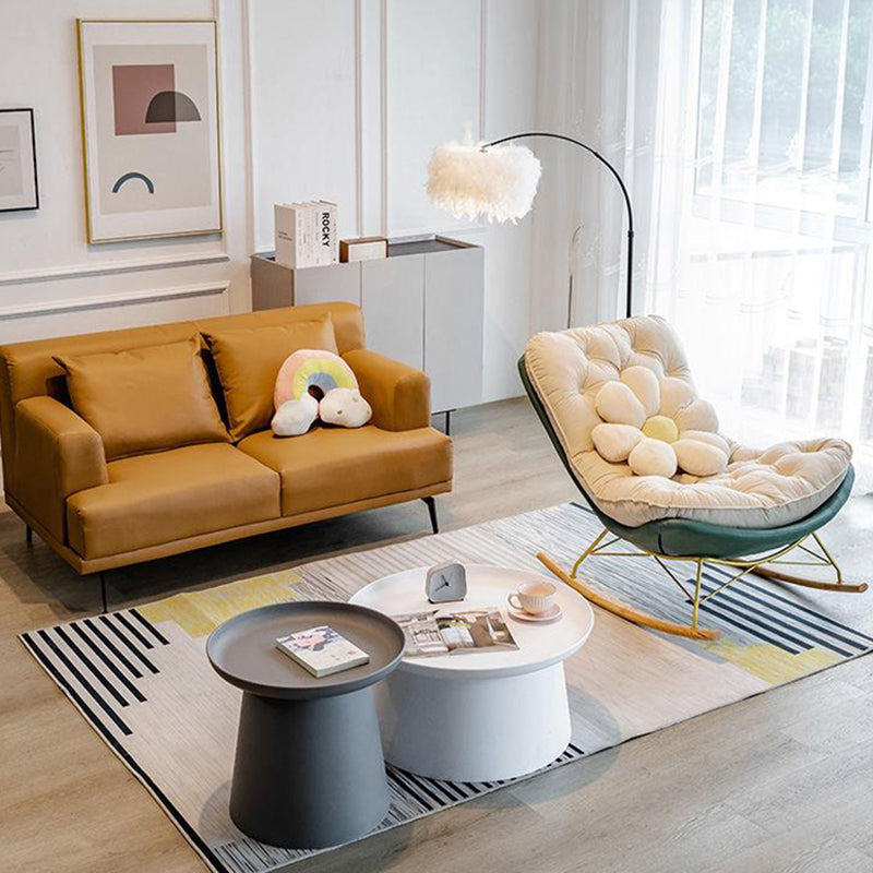 Contemporary Cushions Rocker Chair Metal Frame Spindle Rocker Chair for Home