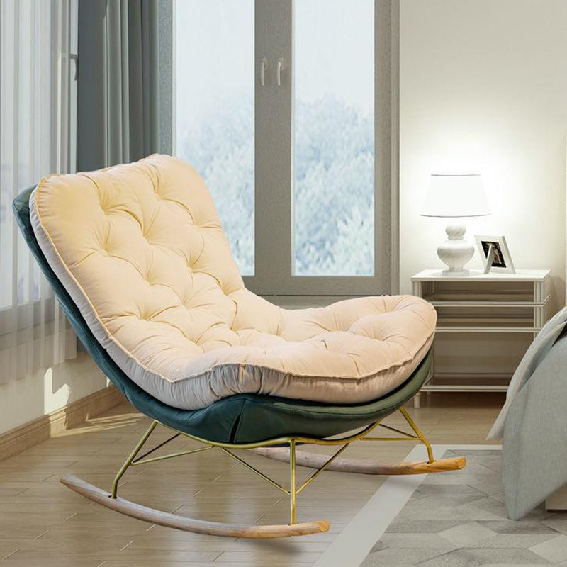 Contemporary Cushions Rocker Chair Metal Frame Spindle Rocker Chair for Home