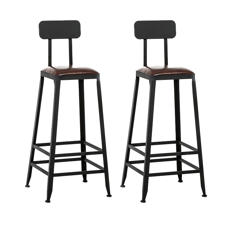 Contemporary Style Counter Stool Low Back Armless Bar Stool for Indoor