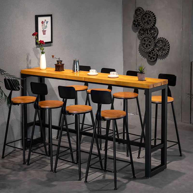 Contemporary Style Counter Stool Low Back Armless Bar Stool for Indoor
