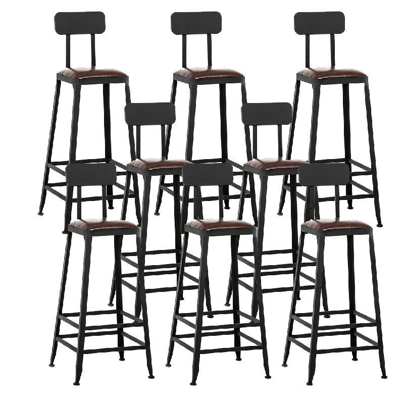 Contemporary Style Counter Stool Low Back Armless Bar Stool for Indoor