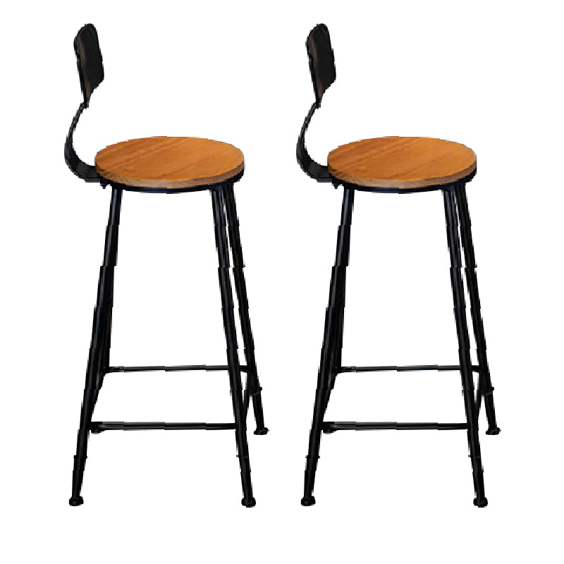Contemporary Style Counter Stool Low Back Armless Bar Stool for Indoor