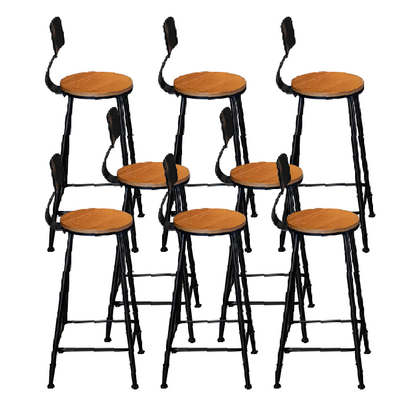 Contemporary Style Counter Stool Low Back Armless Bar Stool for Indoor