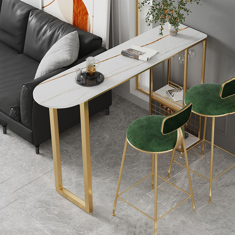 Glam Style Upholstered Counter Stool Armless Bar Stool with Footrest