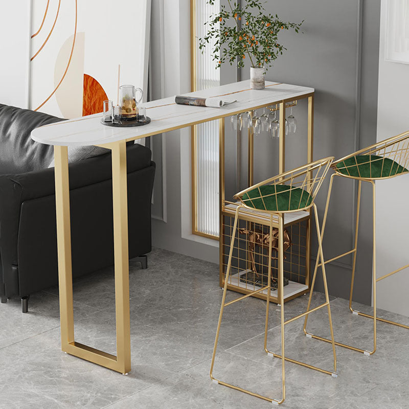 Glam Style Upholstered Counter Stool Armless Bar Stool with Footrest