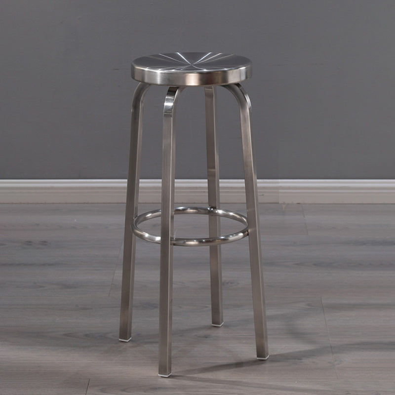 Industrial Stainless Steel Bar Stool Armless Counter Height Stools