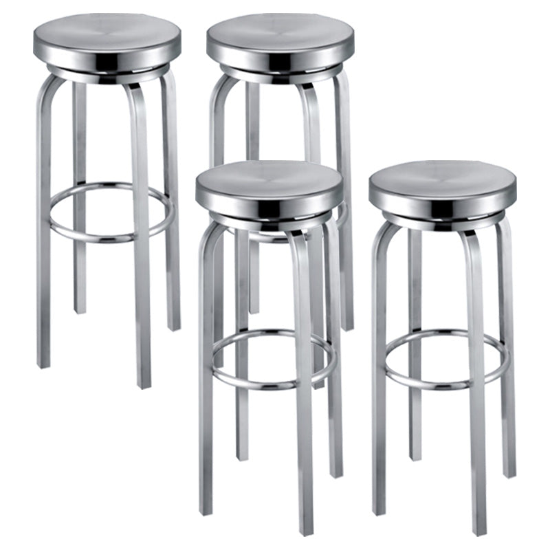 Industrial Stainless Steel Bar Stool Armless Counter Height Stools