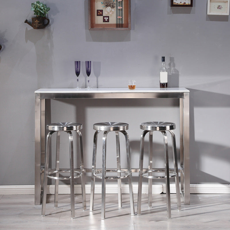 Industrial Stainless Steel Bar Stool Armless Counter Height Stools