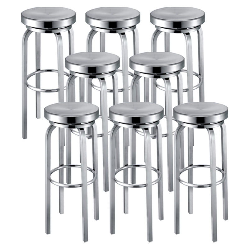 Industrial Stainless Steel Bar Stool Armless Counter Height Stools