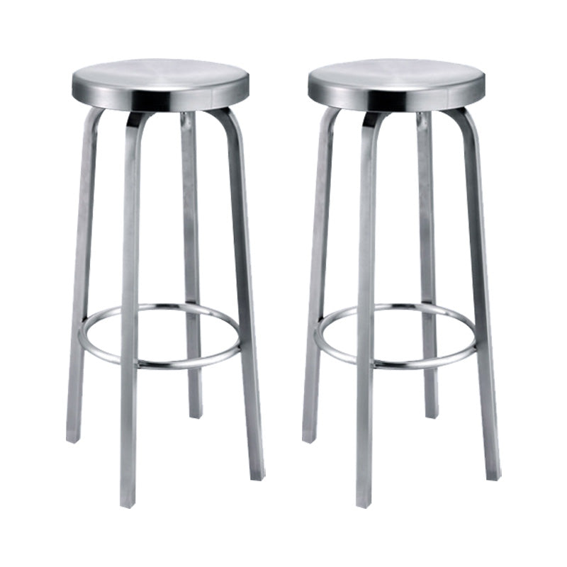 Industrial Stainless Steel Bar Stool Armless Counter Height Stools