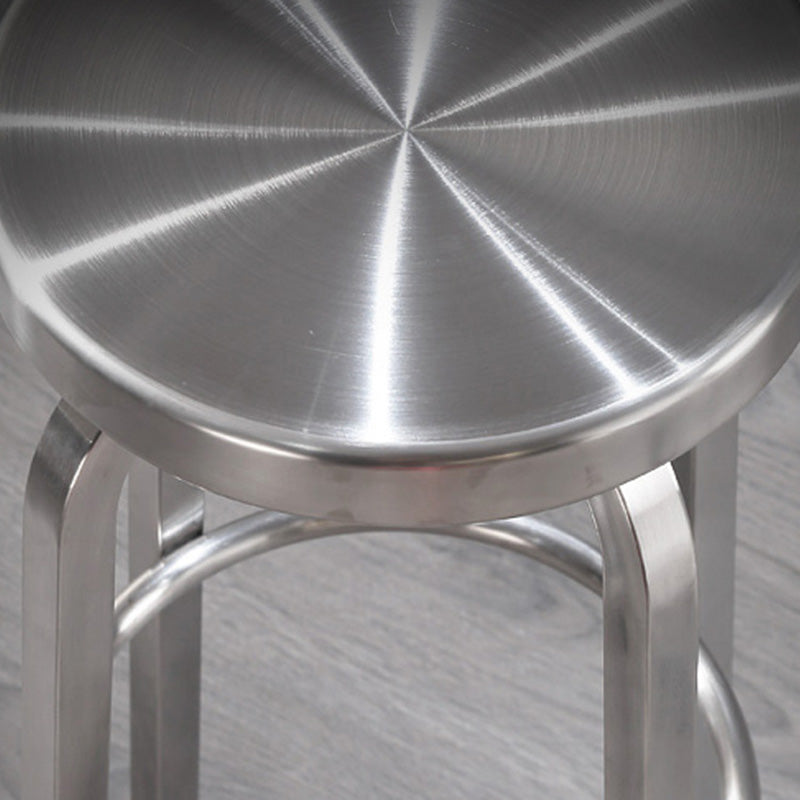 Industrial Stainless Steel Bar Stool Armless Counter Height Stools